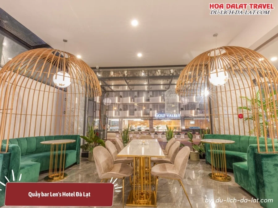 Quầy bar tại Len's Hotel yên tĩnh, thư giãn