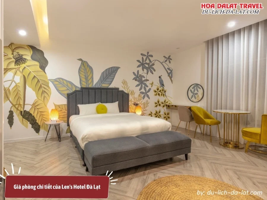 Giá phòng chi tiết của Len's Hotel Đà Lạt từ 750.000 đến 2.200.000 đồng 1 đêm