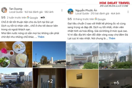 Đánh giá của khách hàng về Nice Dream Hotel Đà Lạt dựa trên Google Maps