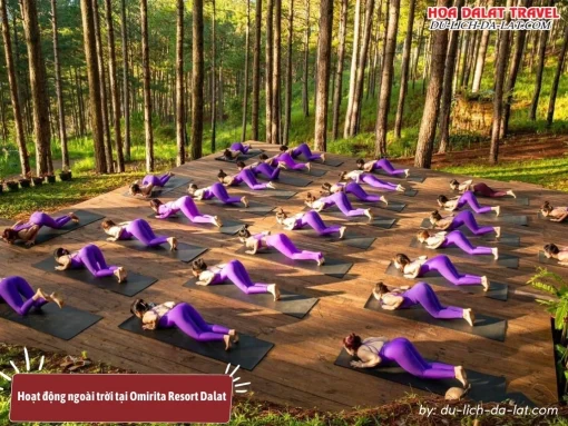 Tập yoga giữa rừng thông trong khuôn viên Omirita Resort