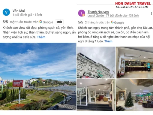 Đánh giá của khách hàng về Park Hotel Đà Lạt dựa trên Google Maps