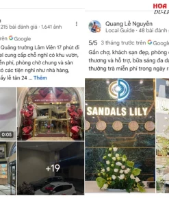 Đánh giá của khách hàng về Sandals Lily Hotel Đà Lạt theo Google Maps