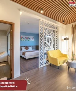 Không gian phòng nghỉ Stillus Boutique Hotel Đà Lạt rộng rãi, sang trọng và tiện nghi