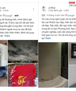 Đánh giá từ khách hàng khi lưu trú tại Stillus Boutique Hotel dựa trên Google Maps