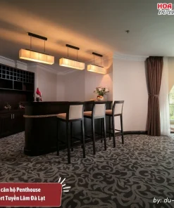 Loại phòng căn hộ Penthouse tại Swiss-Belresort Tuyền Lâm Đà Lạt với diện tích 118m2, trang bị đầy đủ tiện nghi cao cấp