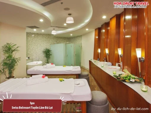 Zen Spa ở Swiss-Belresort Tuyền Lâm Đà Lạt không gian ấm áp với ánh sáng dịu nhẹ lý tưởng để thư giãn