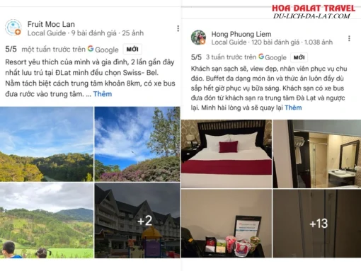 Đánh giá của du khách về Swiss Belresort Tuyền Lâm Đà Lạt dựa trên Google Maps