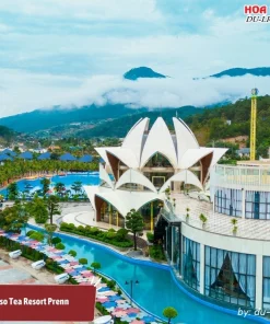 Nhà hàng Atiso của Tea Resort Prenn có kiến trúc độc đáo được lấy cảm hứng từ hoa atiso