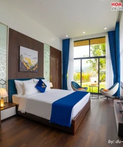 Phòng nghỉ hiện đại, trang bị đầy đủ tiện nghi cao cấp ở Tea Resort Prenn