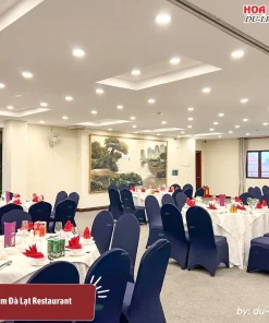 Nhà hàng TTC Premium Đà Lạt sức chứa khoảng 150 khách, không gian sang trọng