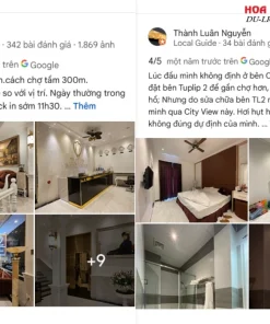 Đánh giá từ khách hàng khi lưu trú tại Tulip City View Hotel Đà Lạt dựa trên Google Maps