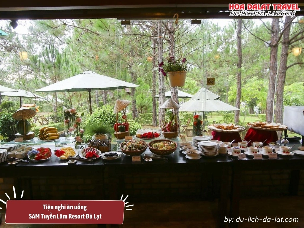 Tiện nghi ăn uống tại SAM Tuyền Lâm Resort Đà Lạt