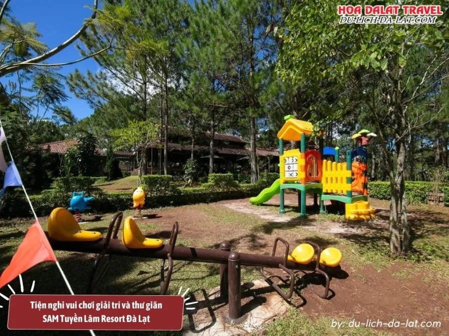 Sân chơi ngoài trời cho trẻ em ở SAM Tuyền Lâm Resort