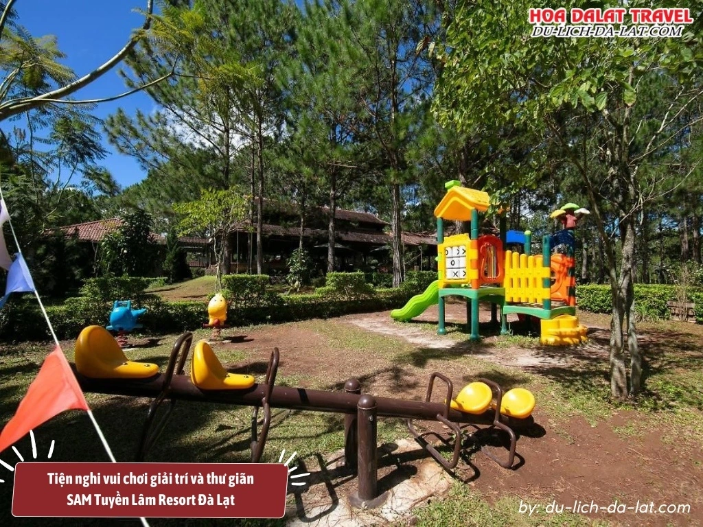 Sân chơi ngoài trời cho trẻ em ở SAM Tuyền Lâm Resort