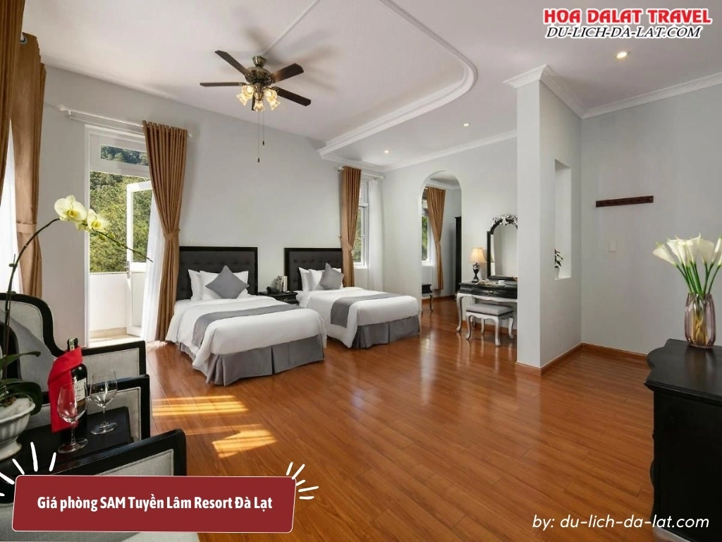 Giá phòng SAM Tuyền Lâm Resort Đà Lạt từ 1.450.000 đến 3.950.000 đồng 1 đêm