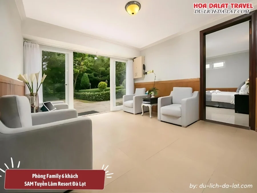 Phòng Family 6 khách tại SAM Tuyền Lâm Resort Đà Lạt
