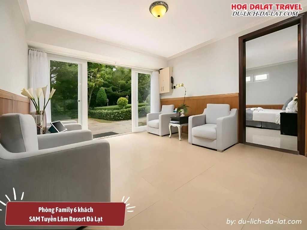Phòng Family 6 khách tại SAM Tuyền Lâm Resort Đà Lạt